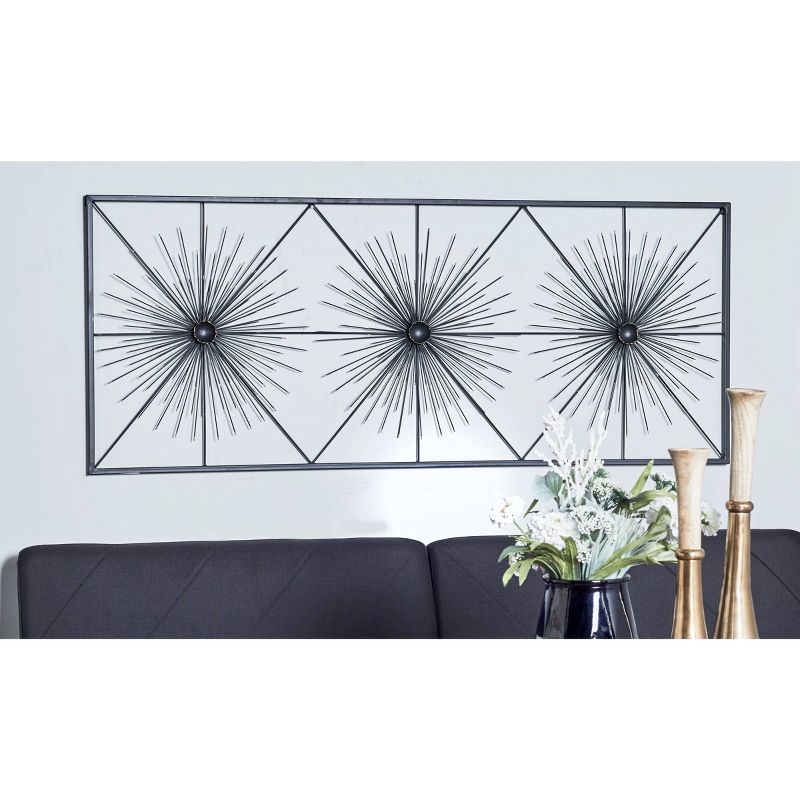 Metal Starburst Sea Urchin Wall Decor with Black Frame - Olivia & May, 2 of 18