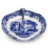 Spode Blue Italian 8 Inch Handled Tray - Elegant Decorative Serving Dish for Snacks, Appetizers, Fruit - Porcelain Presentation - 2 of 4