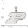 Black Bow Jewelry 10k White Gold Purdue Boilermakers NCAA Medium Pendant - 2 of 3