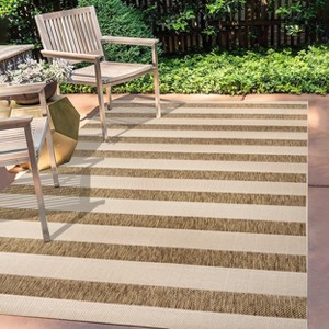 JONATHAN Y Aveiro Wide Stripe Indoor/Outdoor Area Rug - 1 of 4
