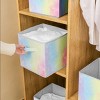 SEVOBAL 6pc Fabric Storage Cubes Organizer Heavy Duty Cube Storage Bin Clothes Storage Box Closet Baskets in Shelves Home, Multicolored, - 4 of 4
