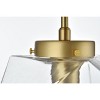 Elegant Lighting Lawrence 10 Inch Flush Mount Clear Shade in Satin Gold - 4 of 4