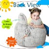 Itopfox Plush Faux Fur Bean Bag Chair for Kids & Teens, Memory Foam Filled Lazy Sofa with Rabbit-Ears Design for Living Room, Bedroom or Dorm - 4 of 4