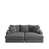 86.6 Inch Corduroy 3-seater sofa With 3 back pillows , 2 toss pillows and two ottoman ,Comfy Sofa- Deep Seat Couch for Living Room - 4 of 4