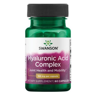Swanson Dietary Supplements Hyaluronic Acid Complex 166 mg 60 Caps.