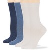 Women Cotton Solid Dress Socks - 4 Pack - Black, Brown, Blue, Grey, Beige  Khaki Shoe Size 5-9 M, 8-12 L | 7BIGSTARS KINGDOM - 3 of 4
