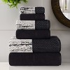 100% Cotton Medium Weight Two-Toned Jacquard and Solid Assorted Towel Set by Blue Nile Mills - 2 of 4