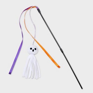 17.5" Ghost Cat Wand Teaser Toy - Boots & Barkley™ - 1 of 3