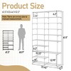 SEVOBAL Storage Organizer 10 Tier Industrial Standing Shoe Racks Entrance Shoe Rack Organizer Shelves Hallways Entryway, White, 11.42"*3.94"*17.32" - 3 of 4