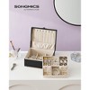 2-Tier Jewelry Organizer Box with Removable Tray & Floating Design - Compact 8.1x9.4x4.3 Inch Gift for Women - 2 of 4