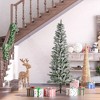 NicBex 9ft Unlit Snow Flocked Artificial Christmas Tree Hinged Slim Tree with 1084 Branch Tips for Home Office - 3 of 4