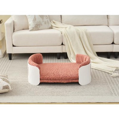 Lyngins Elevated Cat and Dog Sofa Bed with Removable Cover – Indoor/Outdoor Pet Sofa for Small Dogs and Medium Cats, Scandinavian Style Cat Couch Bed
