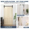Folding Sliding Barn Door Hardware Kit for 2/4 Doors, Heavy Duty Bi Fold Barn Door Hardware Track Kit Fit Double 12" Bifold Doors, No Doors - 3 of 4