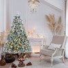 SKRAN 4FT Flocked Christmas Tree Snowy Artificial Tree With Pine Needles & Eucalyptus Leaves, Hinged Branches, Metal Stand For Holiday Decor - 3 of 4