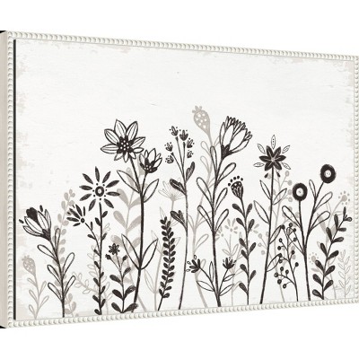 Amanti Art 33"x23" Our Nest IX Florals by Janelle Penner Framed Canvas Wall Art Print: Modern Botanical Lithograph, Polystyrene Frame