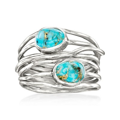 Ross-Simons Turquoise Highway Ring in Sterling Silver