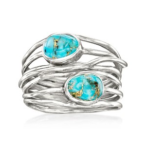 Ross-Simons Turquoise Highway Ring in Sterling Silver - 1 of 4