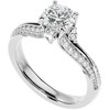Pompeii3 1 1/3Ct Diamond & Moissanite Accent Engagement Ring in 10k Gold - 4 of 4