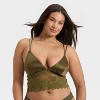 Women's Satin and Lace Removable Pad Longline Bralette - Auden™ - 4 of 4