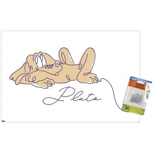 Trends International Disney Simple Moments Line Art - Pluto Unframed Wall Poster Prints - 1 of 4