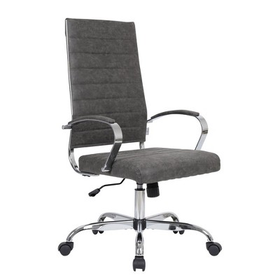 LeisureMod Benmar Modern High Back Leather Office Chair