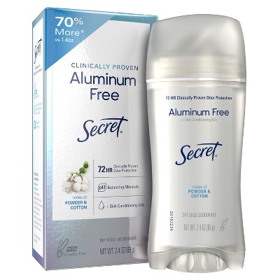 Secret Clinically Proven Aluminum Free Deodorant for Women - Powder Cotton - 2.4oz_5