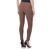 Rekucci Women's Pull-On Slim Ankle Pants with Faux Snaps – Stretch Comfort Waistband & Chic Office Style - Chestnut, 8 - 3 of 4