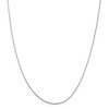 Black Bow Jewelry 0.8mm 14k White Gold Solid Round Snake Chain Necklace - 3 of 4