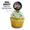 Wheel of Fortune Onion Logo Cupcake Picks Toppers Decoration Set of 6 - 3 of 4