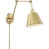 Crystorama Lighting Mitchell 1 - Light Swing Arm Lamp in  Aged Brass - 3 of 4