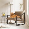 Modern Accent Chair, Heavy Duty Metal Frame Reading Chair with Armrest and Soft Foam - 3 of 4