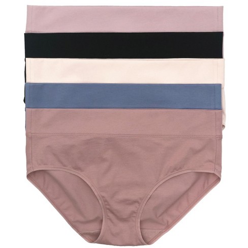 Felina Women's Pima Cotton Hipster Panty, 5-pack Underwear (city Basics,  Medium) : Target