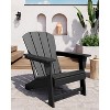 Outdoor Adirondack Chairs, HDPE Plastic Patio Chairs for All Weather, Weather-Resistant Fire Pit Chair with Wide Armrests & Slatted Back - 4 of 4