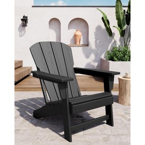 HDPE Adirondack Chair, Weather Resistant Outdoor Fire Pit Chairs with High Backrest & Deep Seat, Outside Furniture for Patio - 1 of 4