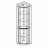 FURNIinspire Utility Storage Cabinets Tall Glass Cabinet, Antique Corner Cabinet, Display Case Showcase For Collection, Brown, 15.31"*15.31"*69.84" - 3 of 4