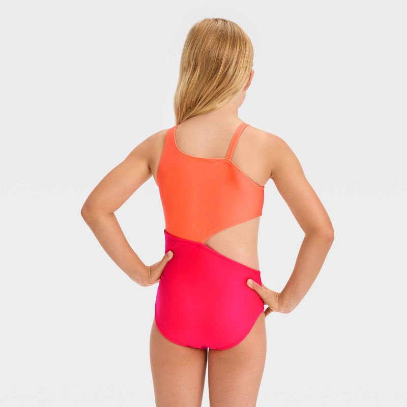 Girls&#39; Solid One Piece Swimsuit - Cat &#38; Jack&#8482;, 4 of 5