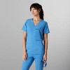 Members Only Palermo V-Neck Scrub Top for Women With Zipper Pocket - 3 of 4