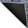 Navy Blue And Gray Abstract Washable Indoor Outdoor Area Rug - 4 of 4
