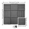 Syemin Carpet Tiles Interlocking Deck，Outdoor or Indoor Flooring for Patio, Bancony, Pool Side，Backyard，Play Area，Black, 35.4"*35.4"0.79" - 3 of 4