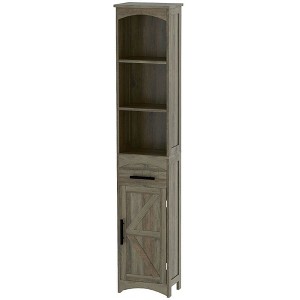 Resenkos Bathroom Cabinet, Narrow Storage Unit, Floor Cabinet for Bathroom, Living Room, Entryway, - 1 of 4