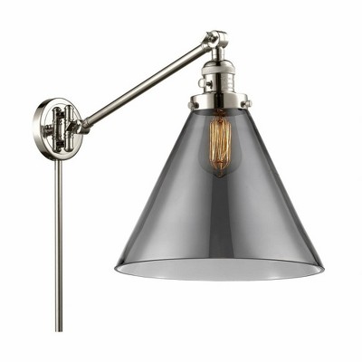 Cone - 1 Light Swing Arm Wall Sconce In Industrial Style-16 Inches Tall and 12 Inches Wide