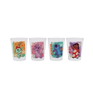 Silver Buffalo Disney Lilo & Stitch Tropical Characters 2-Ounce Mini Shot Glasses | Set of 4 - 1 of 4