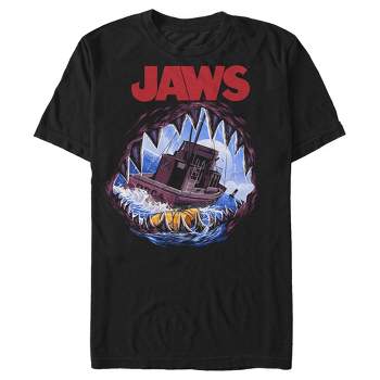 Men's Jaws Shark Teeth Boat T-Shirt
