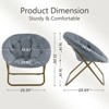 GlasFlength Seating Sets, Comfortable Disc Chairs, Faux Fur Furniture, Adult Size, for Bedroom Living Room, Gray, 35.83"*25.59"*32.28" - 2 of 4