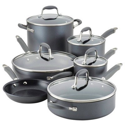 Anolon Achieve 10pc Hard Anodized Nonstick Cookware Set : Target