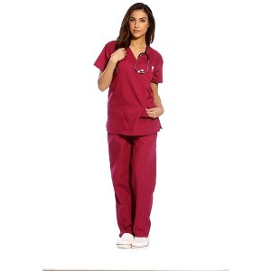 Just Love Scrub Set - 6 Pocket Medical Uniform - (V-Neck with Cargo Pant Nurse Set) - 1 of 3
