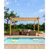 Aluminum Pergola, Outdoor Metal Pergola with Adjustable Canopy, Reinforced Frame Outdoor Shelter for Backyard, Garden and Deck - 3 of 4