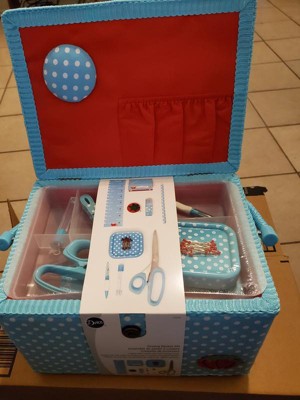 Dritz Small Sewing Basket Filled With Embroidery Supplies : Target