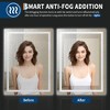 LED Bathroom Mirror with Front & Back Lighting-Dimmable Vanity Mirror, 3 Color Options, Anti-Fog, IP54 Waterproof, Horizontal/Vertical Mount - 3 of 4