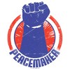 Men's Peacemaker Blue Fist Circle T-Shirt - 2 of 4